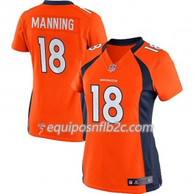 Camiseta Mujer NFL Denver Broncos Peyton Manning 18 Nike Azul 